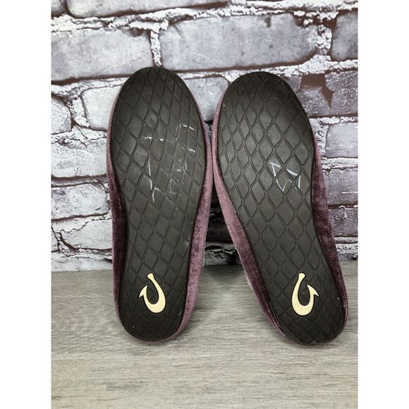 OluKai Ku'una Lanui Red Ginger Velvet Sheep Fur Slippers Women’s Sz 10M US/40EU - Picture 13 of 16
